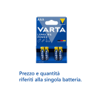 PILE VARTA ALKALINE LONG LIFE AAA MINI STILO BLISTER 4PZ