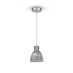 LAMPADARIO CON PORTALAMPADA E27 MAX 60W CONO CROMATO