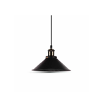 LAMPADARIO CON PORTALAMPADA E27 MAX 60W NERO IN METALLO