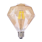 LAMPADINA ARTLED FILAMENTO E27 6W LUCE CALDA 2200 K DIAMANTE AMBRA GOLD