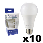 KIT 10 LAMPADINE LED GOCCIA E27 20W LUCE CALDA 3000°K 1600 LUMEN 105W 25000 ORE