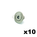 KIT 10 DS-1 SEGNAPASSI DA INTERNO 1W INCASSO ROTONDO 8W LUCE CALDA 80LM