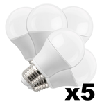 KIT 5 LAMPADINE LED A70  E27 15W LUCE CALDA 3000K 1200LM 25000H OPTONICA