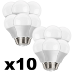 KIT 10 LAMPADINE LED A70  E27 15W LUCE CALDA 3000K 1200LM 25000H OPTONICA