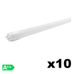 KIT 10 TUBI LED 23W T8 G13 150 CM LUCE CALDA 3000K 2000LM VETRO OPTONICA