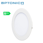 PANNELLO LED CON DRIVER 6W INCASSO CARTONGESSO 110 MM LUCE FREDDA 6000K 360LM 120° OPTONICA