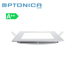 PANNELLO LED CON DRIVER 6W INCASSO QUADRATO 122 MM LUCE NATURALE 4500K 390 LM OPTONICA