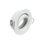 SUPPORTO GHIERA TONDA ROTONDO MR16 GU10 BIANCO BIANCA FORO 70MM DIAM 83