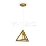 PENDENTE E27 LAMPADARIO PORTALAMPADA GEOMETRICO ORO CHAMPAGNE 3D