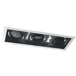 INCASSO LED APOLLO ORIENTABILE BIANCO/NERO 3X20W 4800LM 4000K 40,2X15X9,4CM