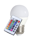 LAMPADINA A LED-Lampadina LED bianco, ILLU, RGB + bianco, dimmerabile, telecomando, modalità cambia-colore, colori selezionabili, D:45, H:80, incl. 1xE27 RGBW 4W 230V, 300lm Source, 300lm Output, 3000