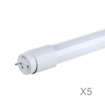 KIT 5 PEZZI TUBO LED 60 CM LUCE NATURALE 4500 K°