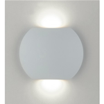 APPLIQUE LED DA PARETE MIURA IP54 COLORE BIANCO 2X3W 520LM LUCE CALDA 3000K DIMMERABILE DIMENSIONI 16O X 128 X 35MM