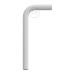 Tubo curvo di estensione 14 cm in metallo bianco opaco